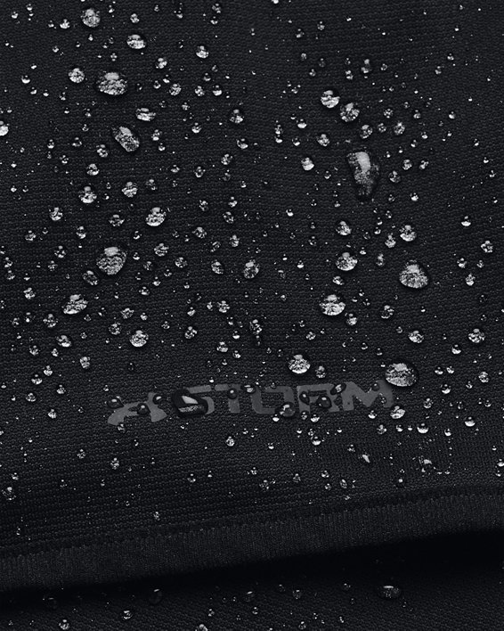 Men's Armour Fleece® Storm ½ Zip, Black, pdpMainDesktop image number 4